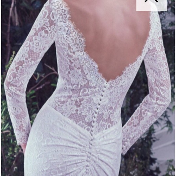 Maggie Sottero McKenzie White Lace Wedding Dress - Picture 5 of 5